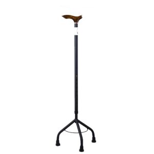 Tessy wooden handle sand metal tripod cane