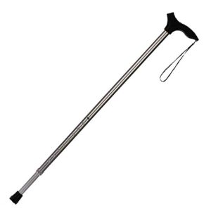TESSY brand metal silver cane with PVC handle